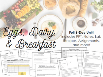 Preview of Dairy, Eggs, and Breakfast FULL UNIT!