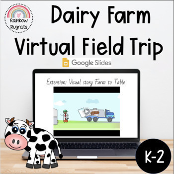 Preview of Dairy Farm Virtual Field Trip Google Slides 