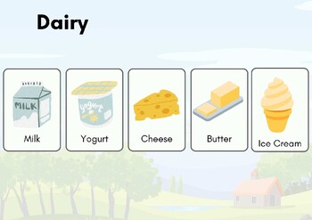 Preview of Dairy (Food Groups) - Toddler Flashcards/Busy Book