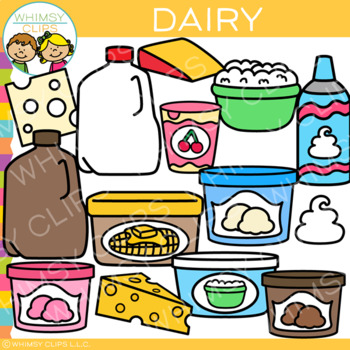 Preview of Dairy Foods Nutrition Clip Art