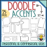 Doodle Accents Clipart (Set 1) - 25 Accents for Personal &