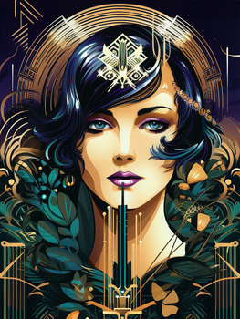 Preview of Daisy Buchanan and The Great Gatsby: Literary Art Print