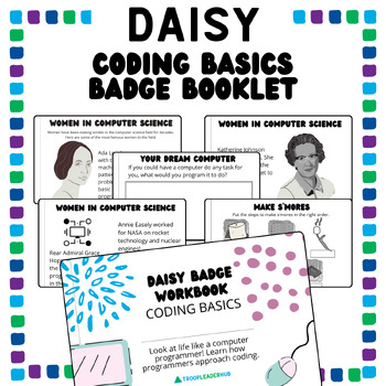 Preview of Daisy Girl Scout Badge Booklet - Daisies Coding Basics Activities for All Steps