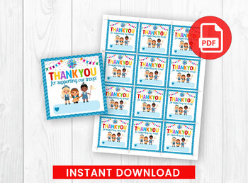 Girl Scout Cookie Thank You Tags Digital Download — Paprika Paperie