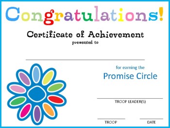 Preview of Daisy Girl Scouts Petal Award Certificate Printable Petals