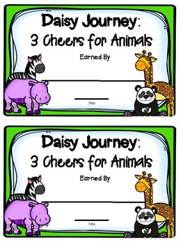 daisy journey 3 cheers for animals