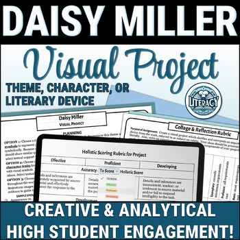 Preview of Daisy Miller - Visual Theme, Character, & Literary Device Collage Project