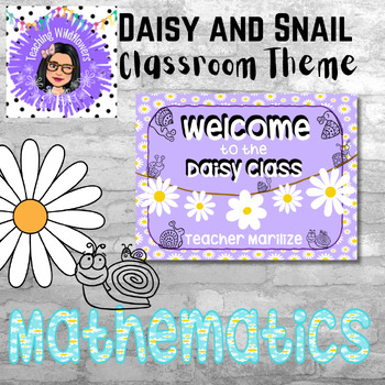 Preview of Daisy and Snail Classroom Theme Package