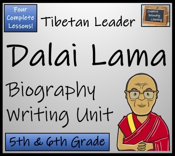 Preview of Dalai Lama Biography Writing Unit | 5th Grade & 6th Grade