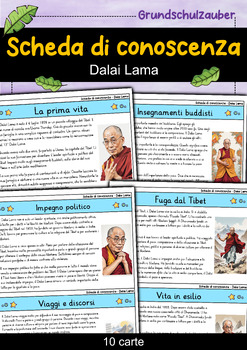 Preview of Dalai Lama - Scheda di conoscenza - Personaggi famosi (Italiano)