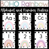 Dalmatian Boho Rainbow Alphabet and Number Posters