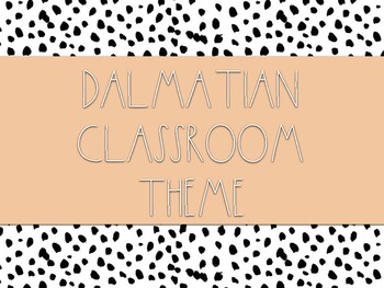 Preview of Dalmatian Classroom Theme