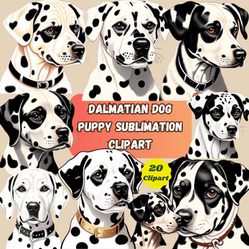 Preview of Dalmatian Dog Puppy Sublimation Clipart