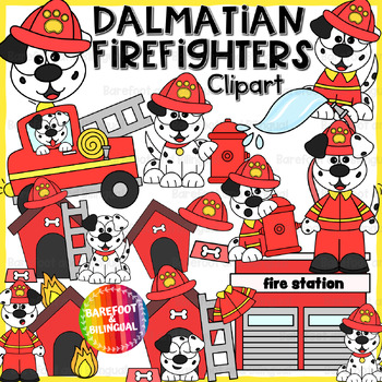 Preview of Dalmatian Firefighter Clipart