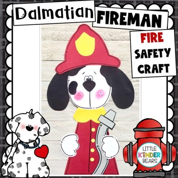 Preview of Dalmatian | Fireman | Fire Safety Craft | Class Book and Poem