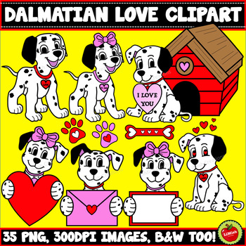 Preview of Dalmatian Love Clipart