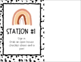 Dalmatian Rainbow Open House Station Cards