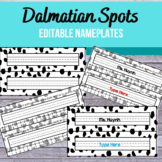 Dalmatian Spotted Print Editable Name Plates