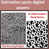 Dalmatian spots digital papers/ backgrounds/12 digital pap