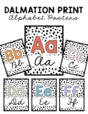 Dalmation Print Alphabet Posters | Cursive| Modern | Black