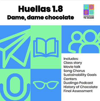 Preview of Dame, dame chocolate: Upper level Spanish students Huellas 1.8 Google Drive