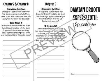 Preview of Damian Drooth Supersleuth: Spycatcher Comprehension Booklet