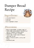 Damper Bread Recipe Card (NAIDOC, Cooking, Australia Day, 