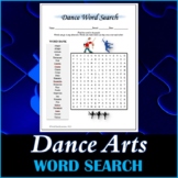 Dance Arts Word Search Puzzle