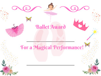Preview of Ballet & Dance Award Certificate