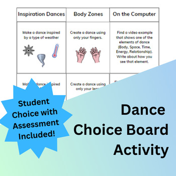 Preview of Dance Choice Board