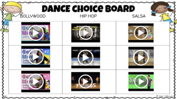 Preview of Dance Choice Board #2