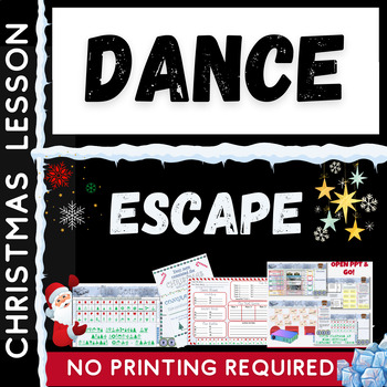 Preview of Dance Christmas Quiz Escape Room