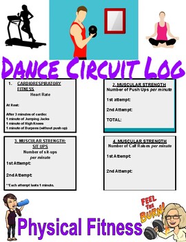 Preview of Dance Circuit Training Log