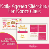 Dance Class Daily Agenda Slideshow