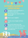 Dance Class Rules Poster