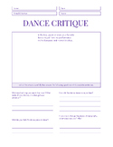 Dance Critique