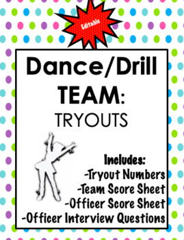 Preview of Dance/Drill Team: Tryout Package