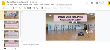 Preview of Dance Flipgrid Assignment