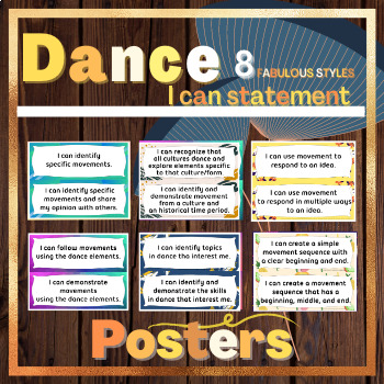 Preview of Dance - For all grade levels｜ "I can" Statement Poster, 200+ Posters