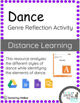 Preview of Dance Genre Reflection Activity - DISTANCE LEARNING