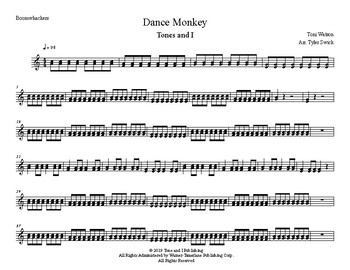 Dance Monkey Piano Sheet Music Full Song