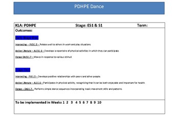 Preview of Dance Program - ES1 & S1 PDHPE - 3 weeks -