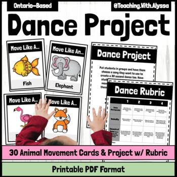 Preview of Dance Project | Animal Movement Cards | Movement Break Activity