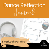 Dance Reflection Journal Wellness for Secondary SEL Printable PDF
