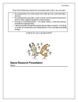 how to start a dance research paper