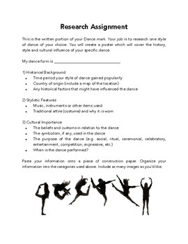 sample dance research paper