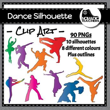 Preview of Dance Silhouette Clip Art - 90 PNGS