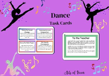 Preview of Dance Task Cards: High School