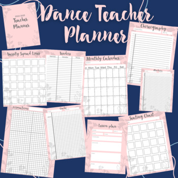 Preview of Dance Teacher Planner