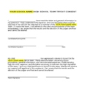 Dance Team Directing- Editable Tryout Consent Form